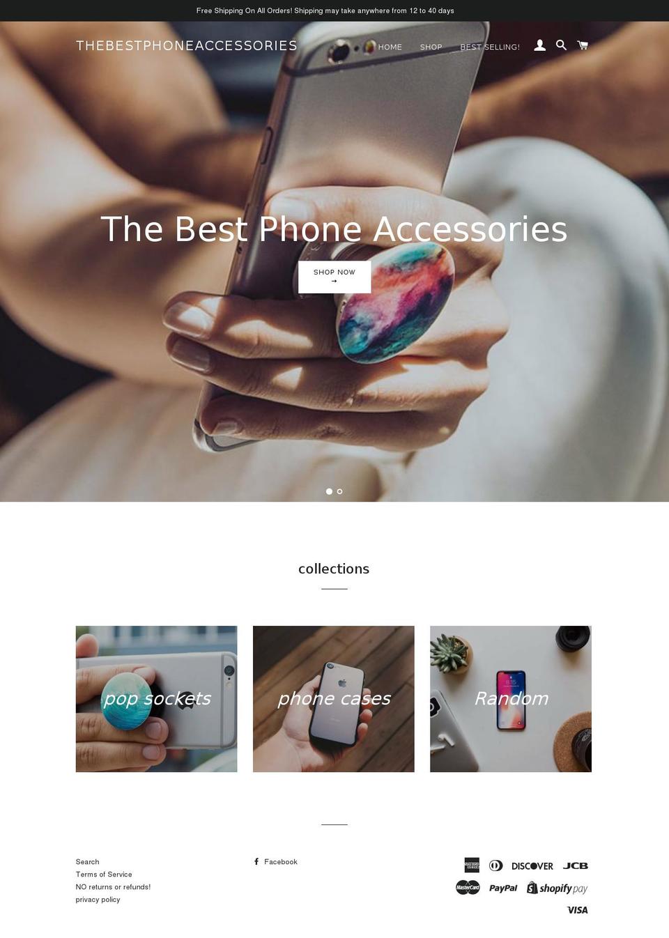 thebestphoneaccessories.com shopify website screenshot