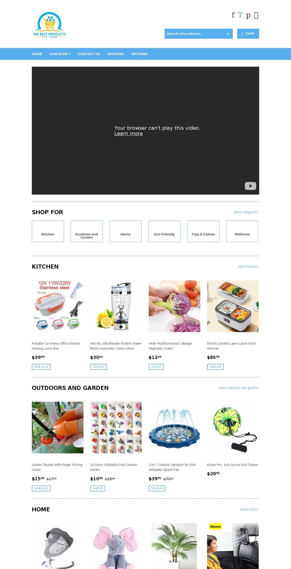 ecomprofitmasterclasstheme Shopify theme site example thebestproductsoutthere.com