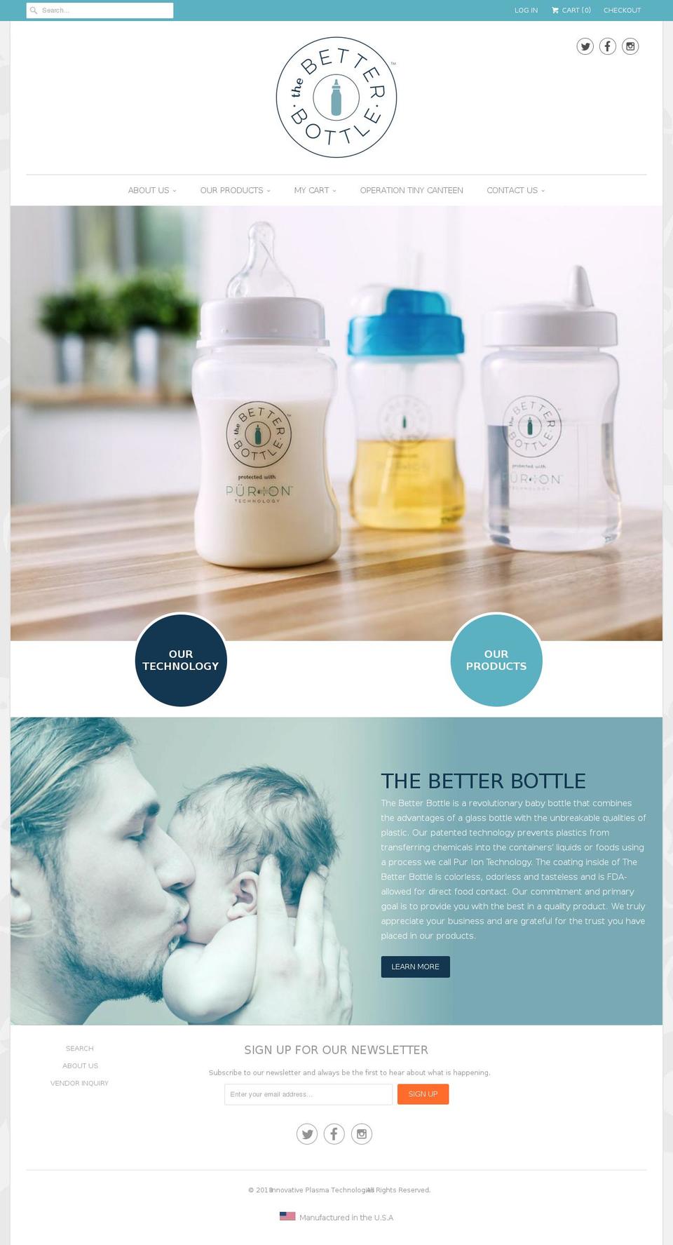 thebetterbabybottle.com — Shopify storefront screenshot