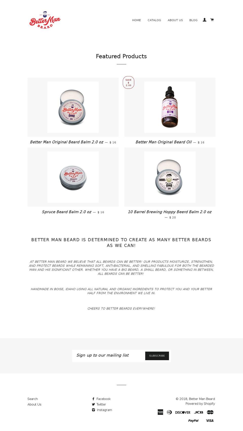 thebetterbalm.com — Shopify storefront screenshot