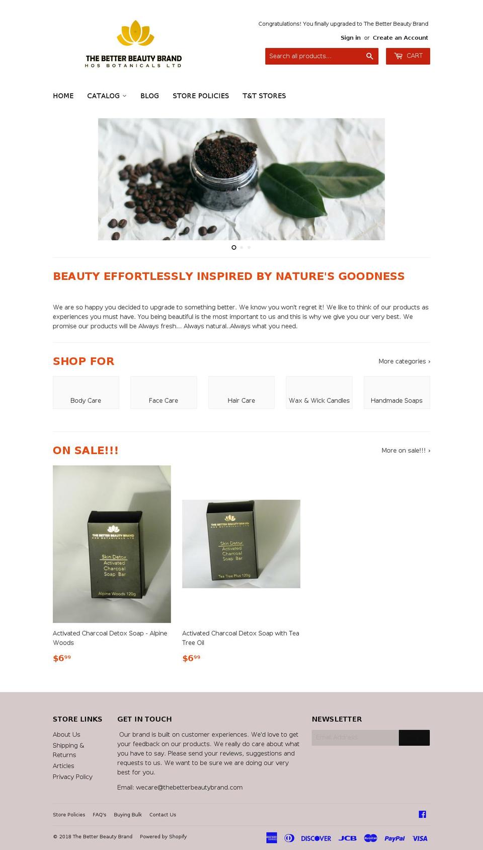 thebetterbeautybrand.com shopify website screenshot