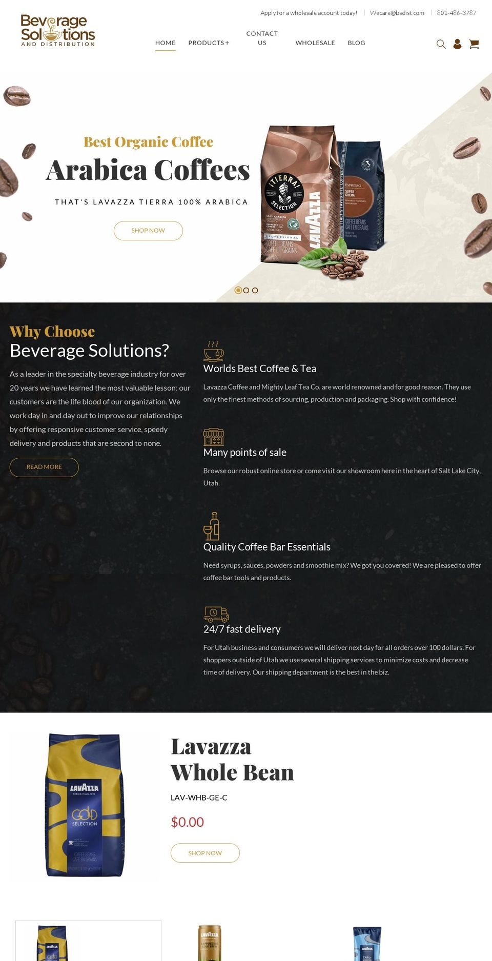 NEW THEME - WEBINOPOLY Shopify theme site example thebeveragesolution.com