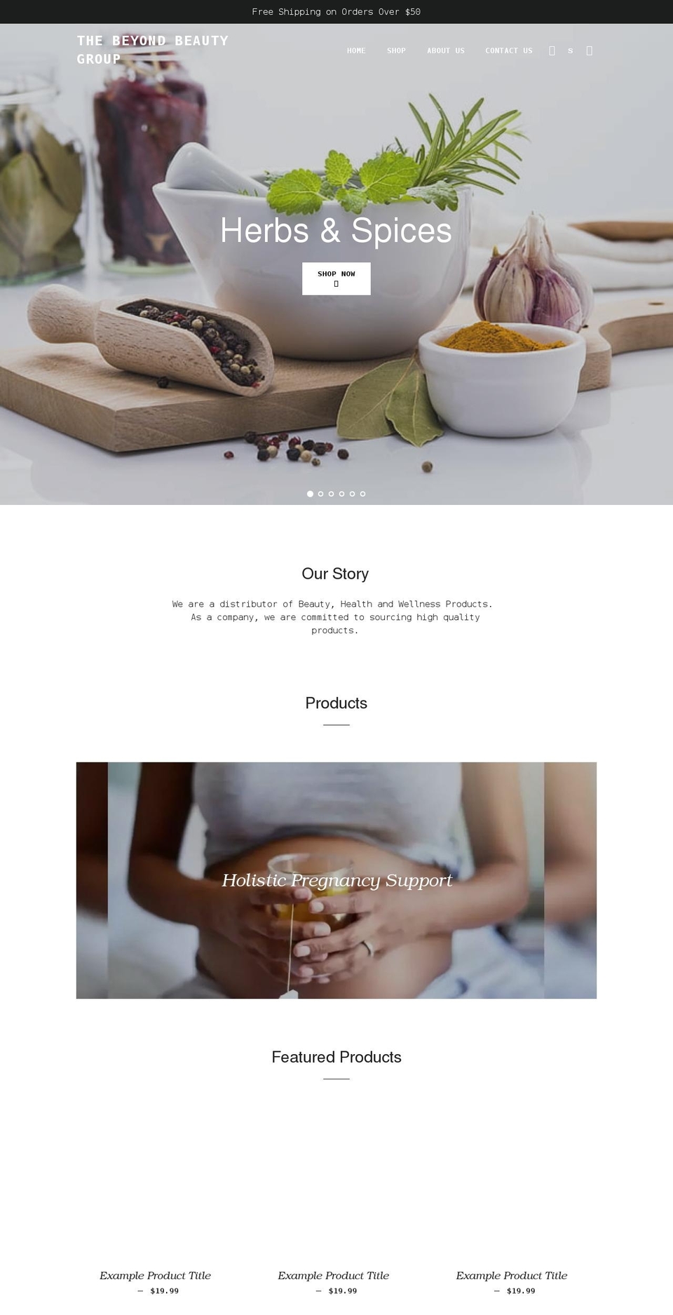 thebeyondbeautygrp.com — Shopify storefront screenshot