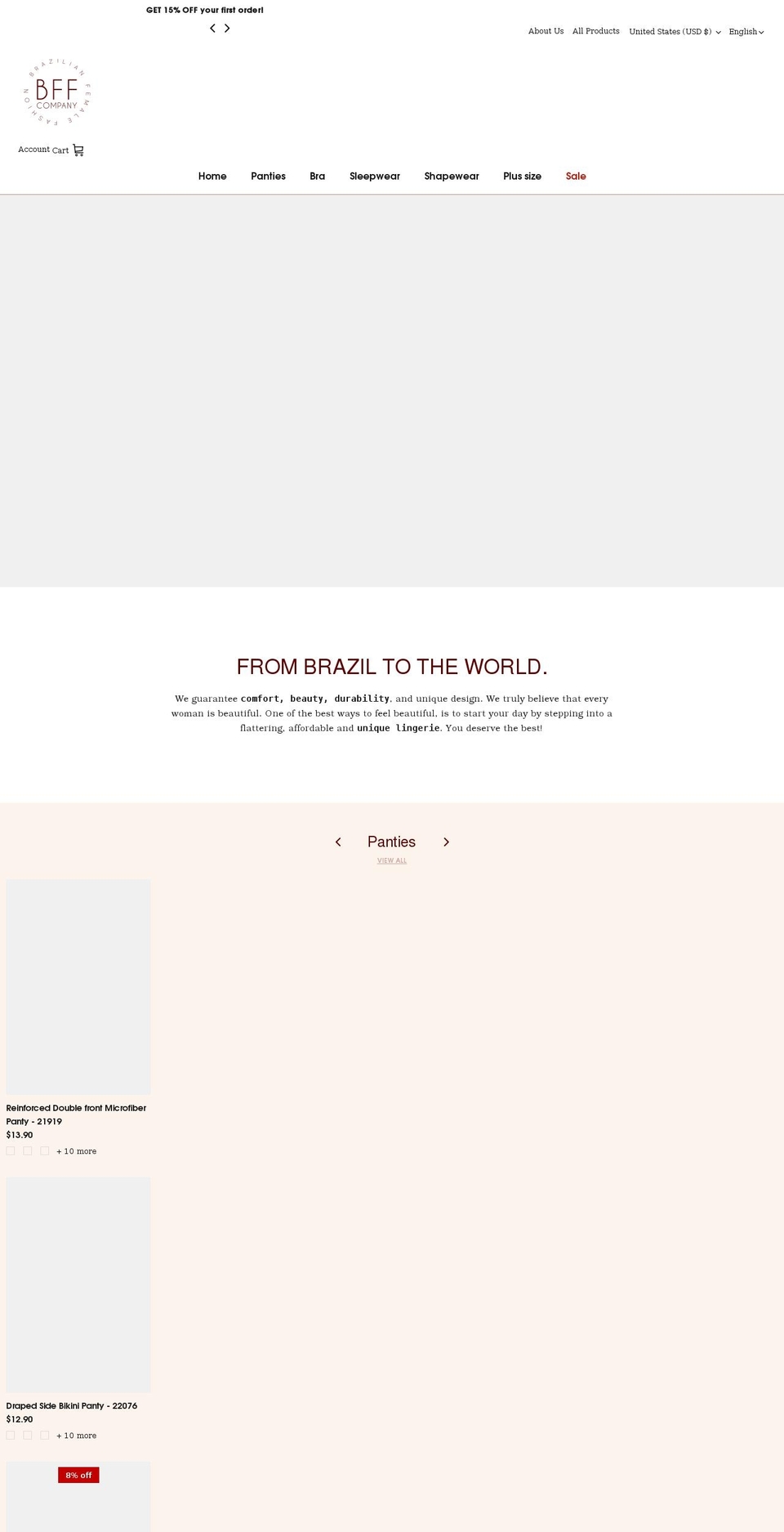 thebffcompany.com shopify website screenshot