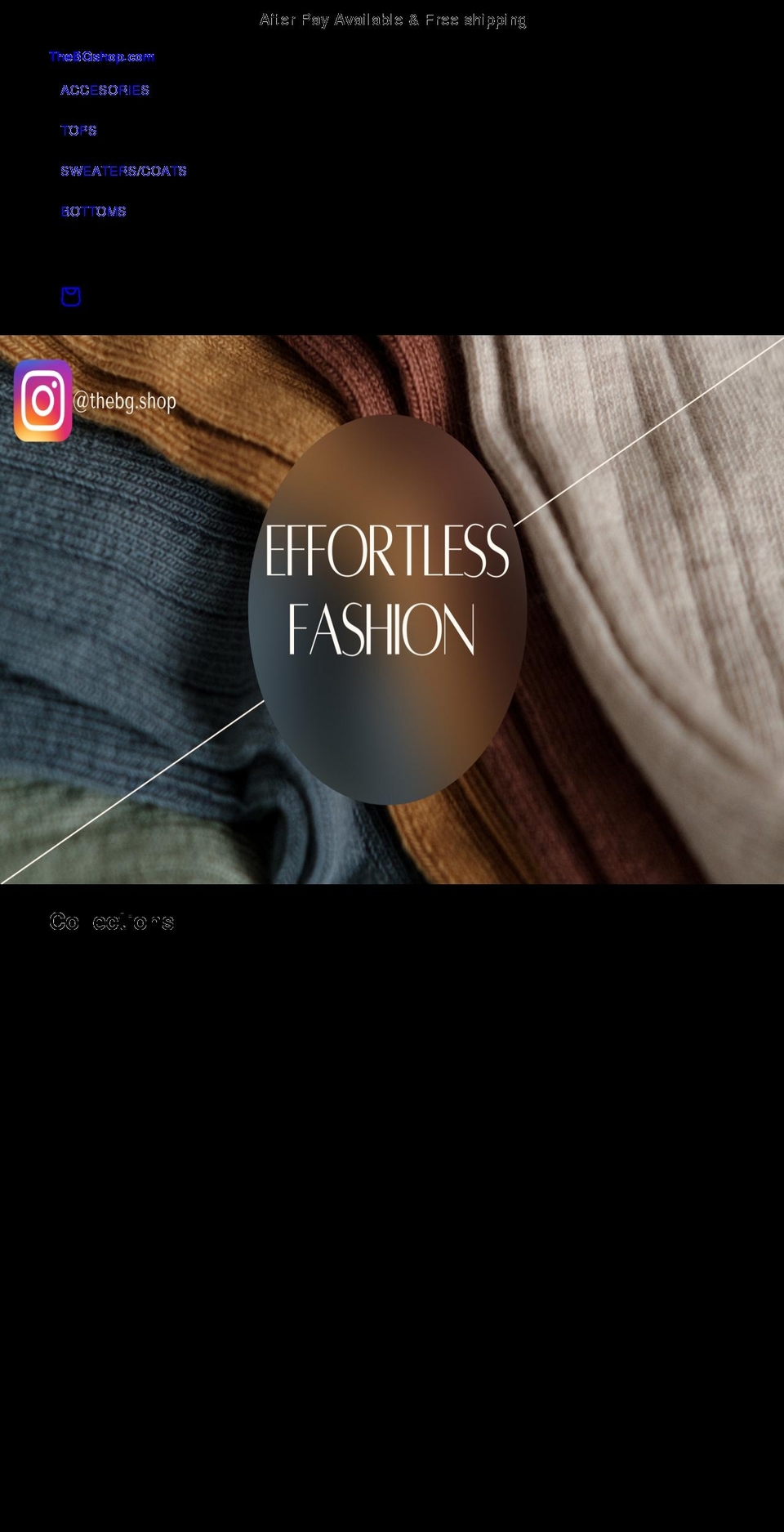 thebgshop.com shopify website screenshot