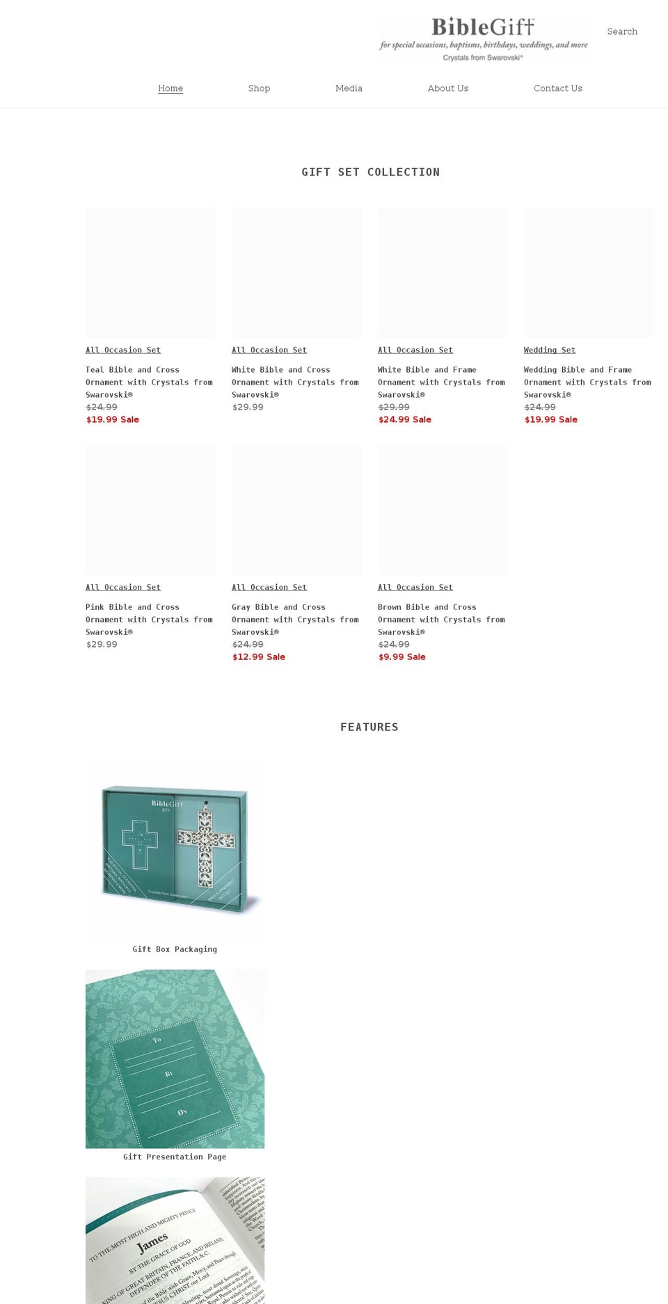 thebiblegift.com shopify website screenshot