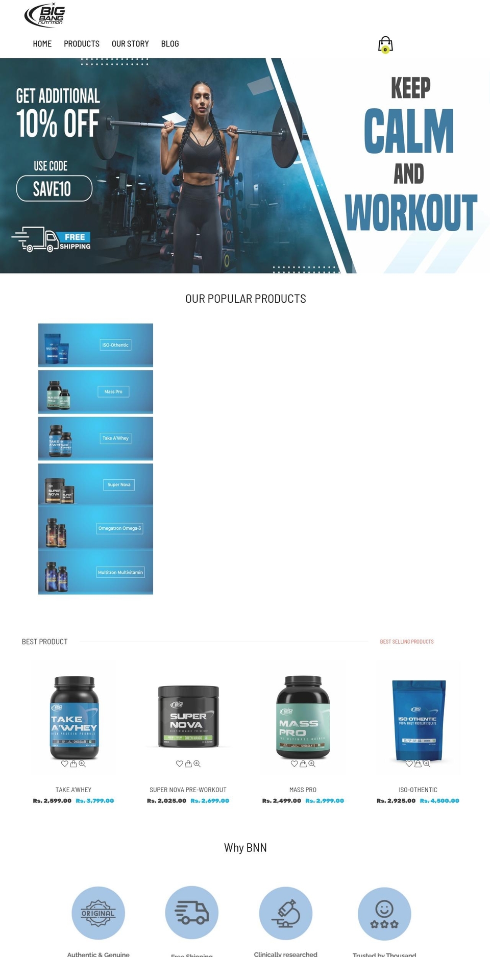 thebigbangnutrition.com shopify website screenshot