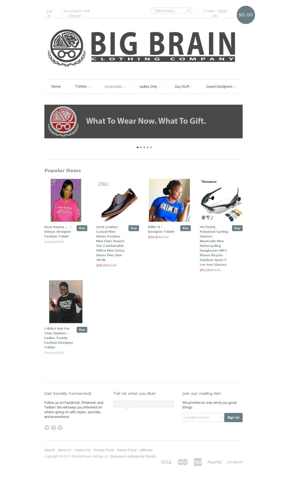 thebigbraincloco.com shopify website screenshot