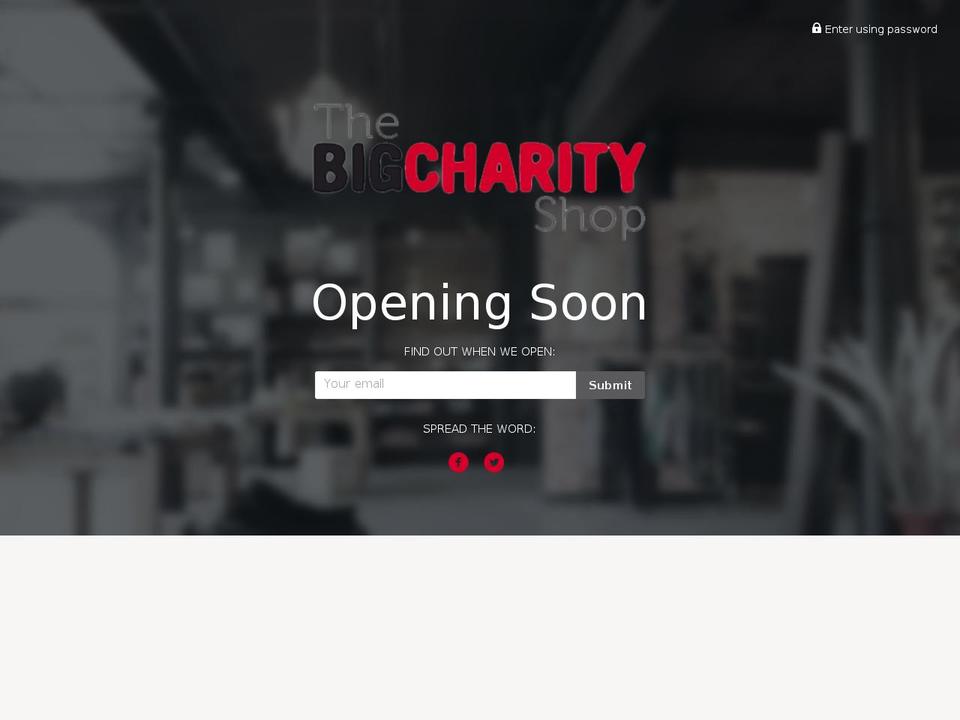 thebigcharityshop.org shopify website screenshot