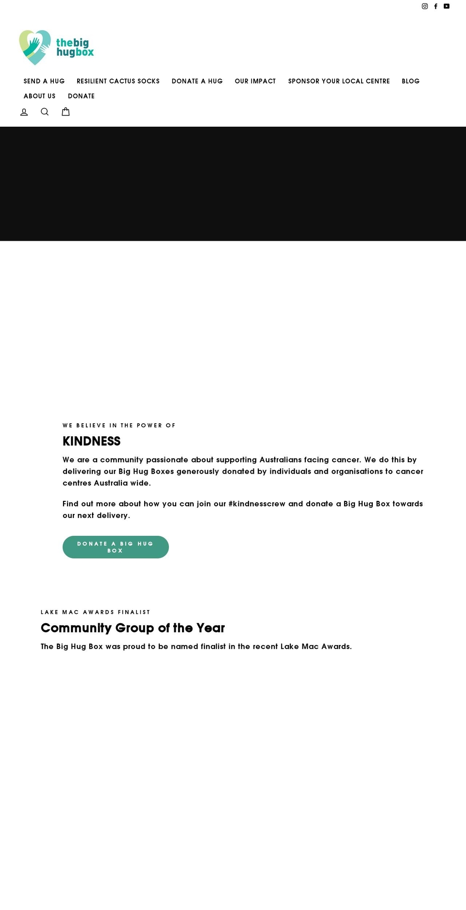 thebighugbox.com — Shopify storefront screenshot