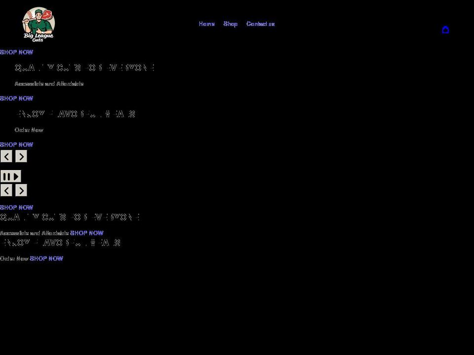 thebigleaguecuts.com shopify website screenshot