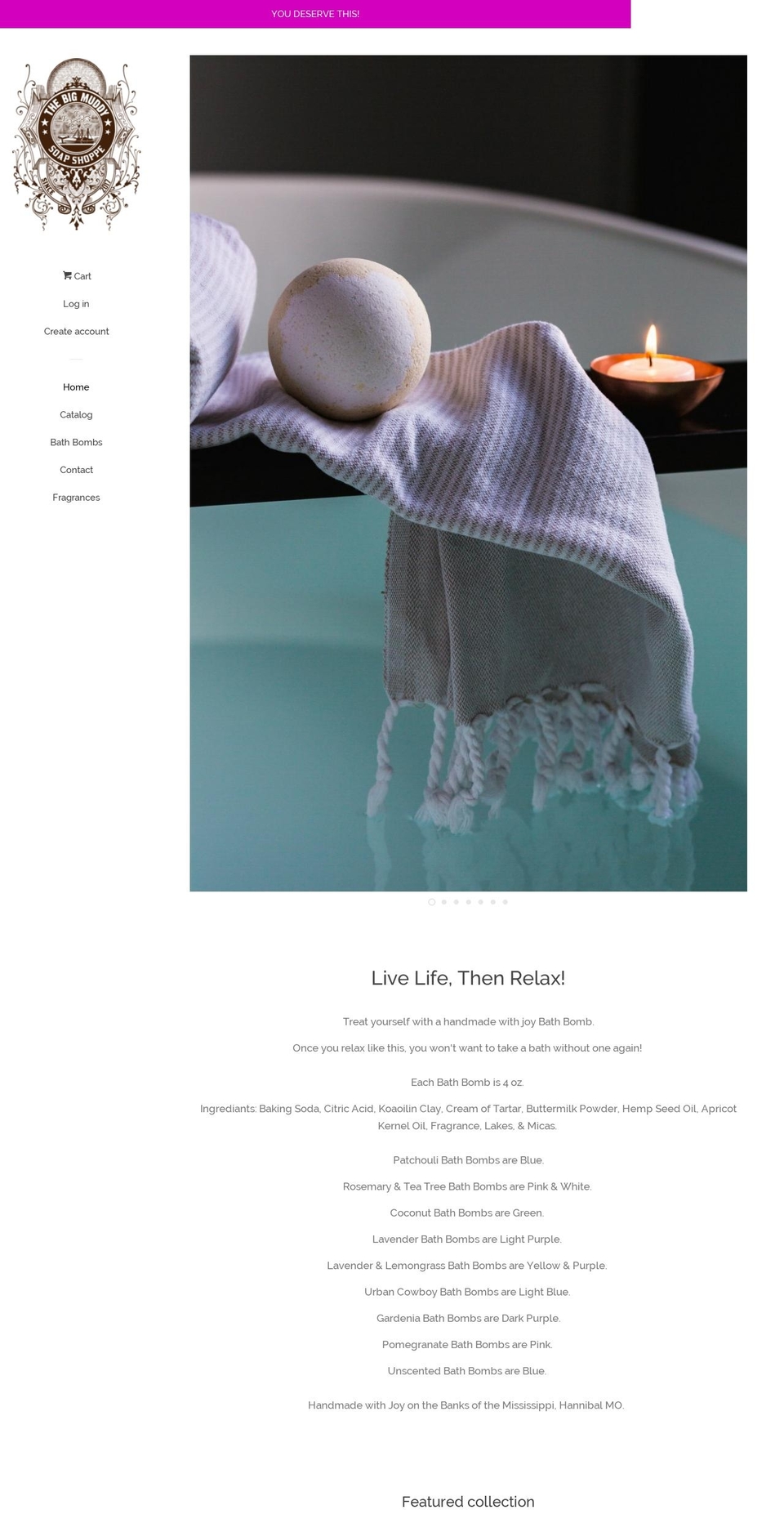 thebigmuddysoapshoppe.com — Shopify storefront screenshot