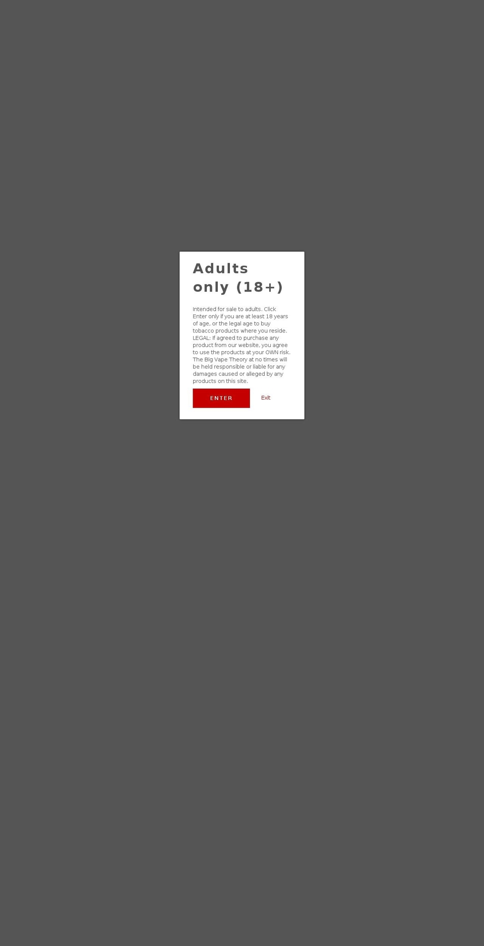 thebigvapetheory.com shopify website screenshot
