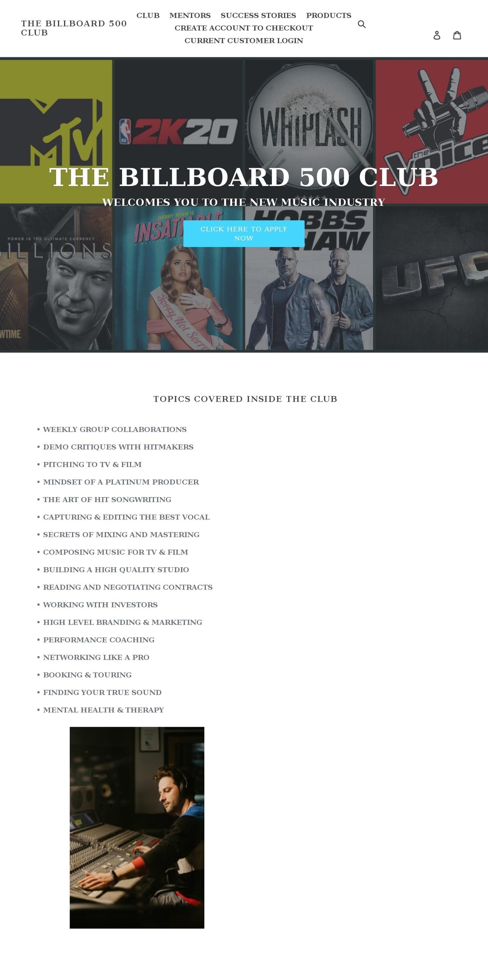 thebillboard500.com shopify website screenshot