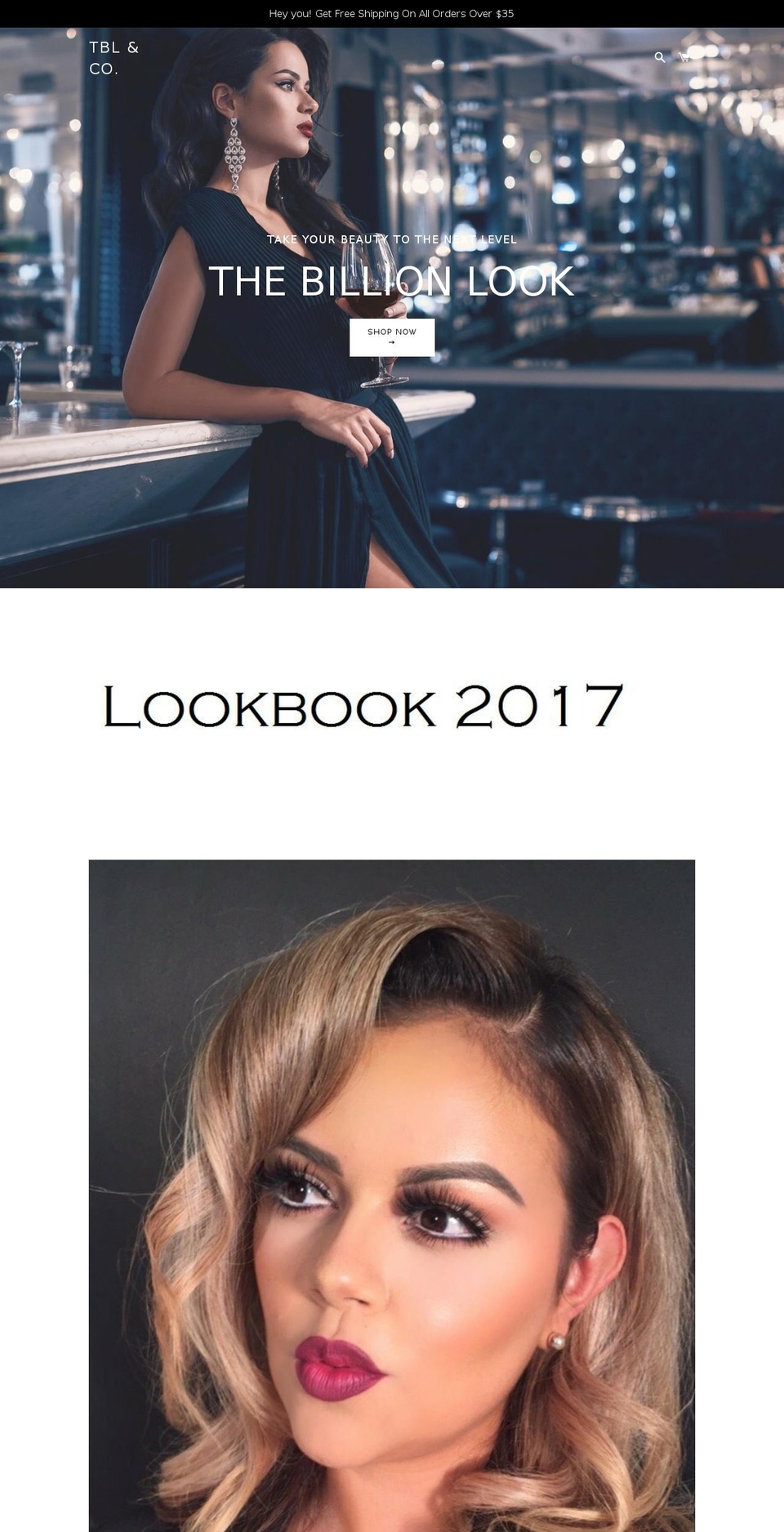 thebillionlook.com — Shopify storefront screenshot