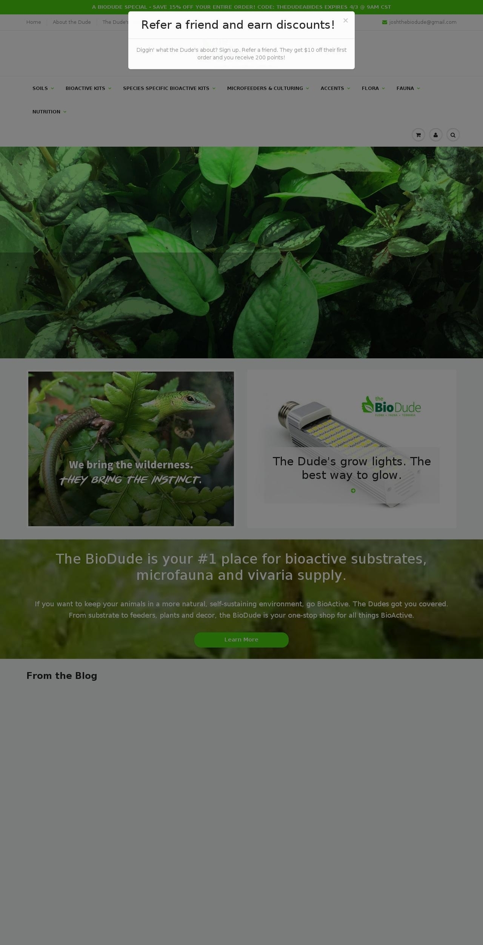 ShowTime Shopify theme site example thebiodude.com