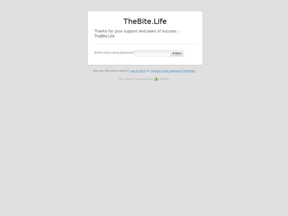 thebite.life shopify website screenshot