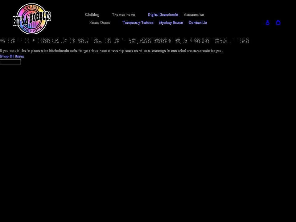 thebitsandbobbles.com shopify website screenshot