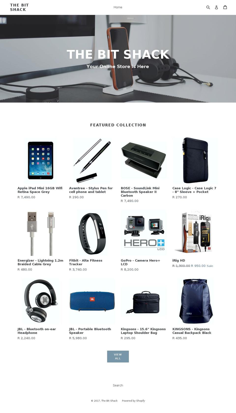 thebitshack.com shopify website screenshot