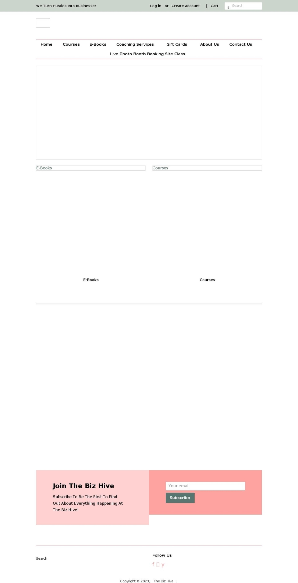 thebizhive.org shopify website screenshot