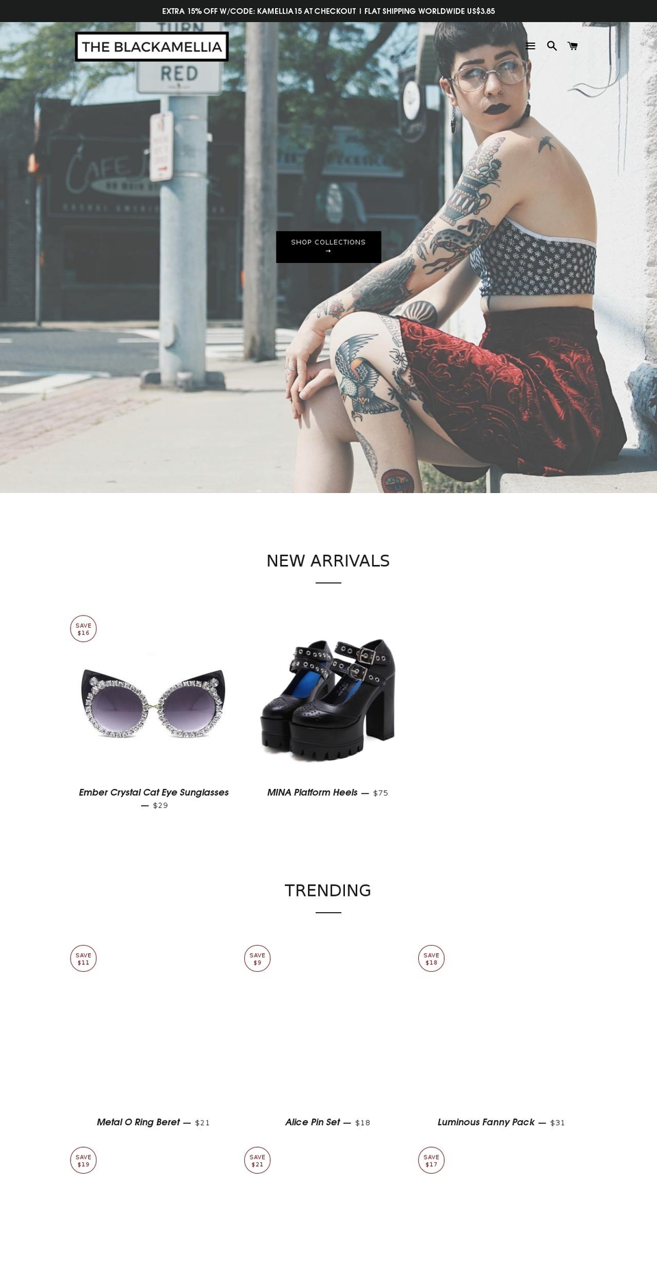 theblackamellia.com — Shopify store on .com