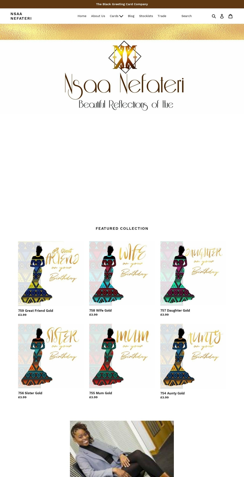 theblackcardcompany.com shopify website screenshot