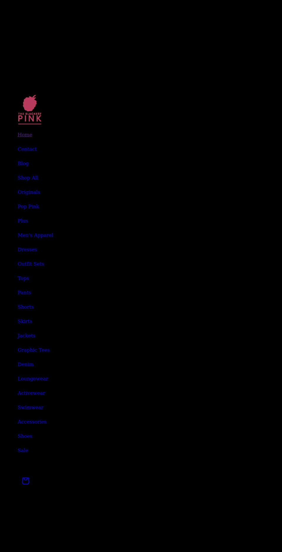 theblackestpink.com shopify website screenshot
