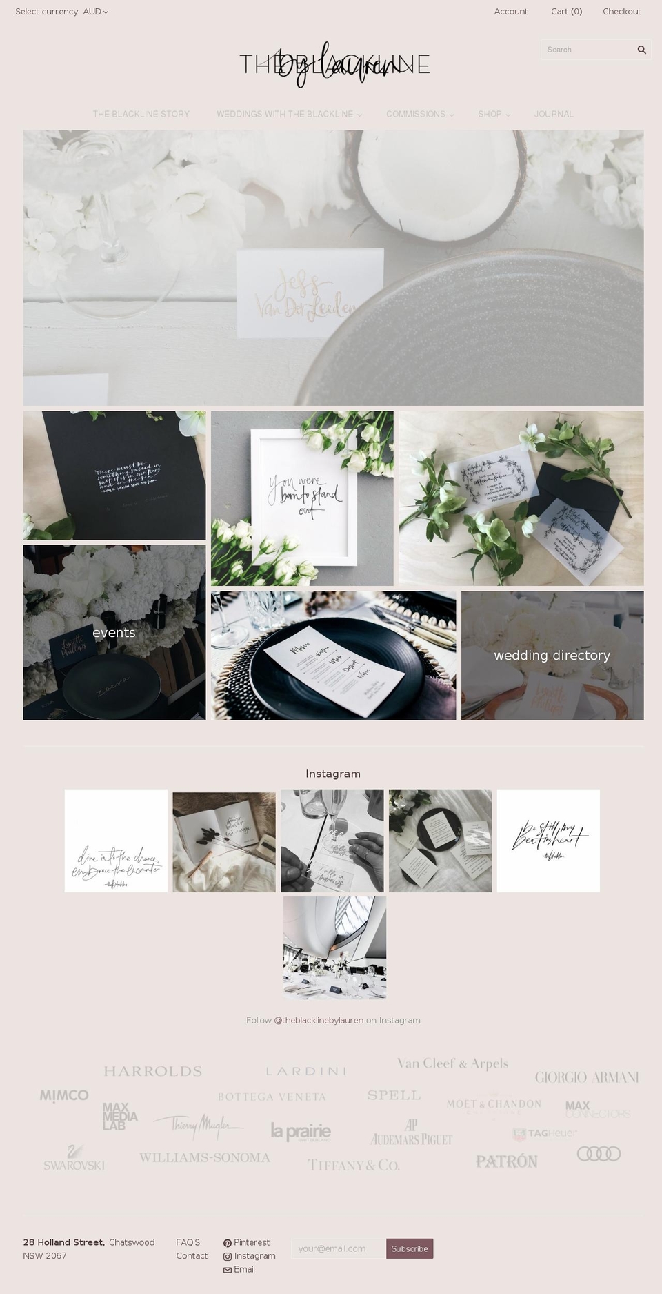 theblacklinebylauren.com.au shopify website screenshot