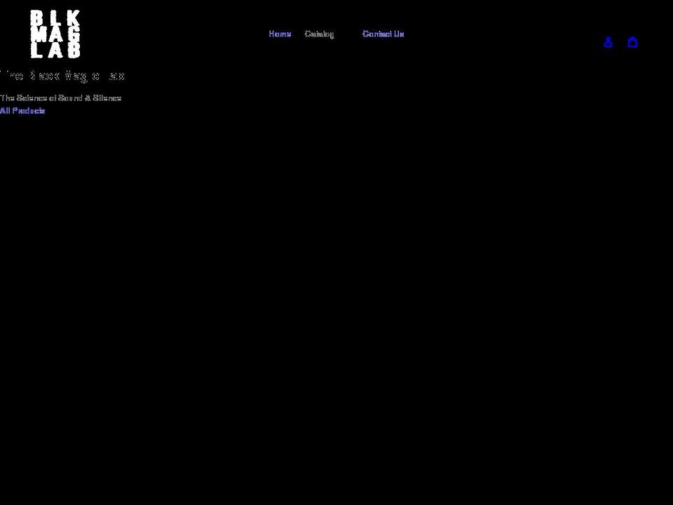theblackmagiclab.com shopify website screenshot