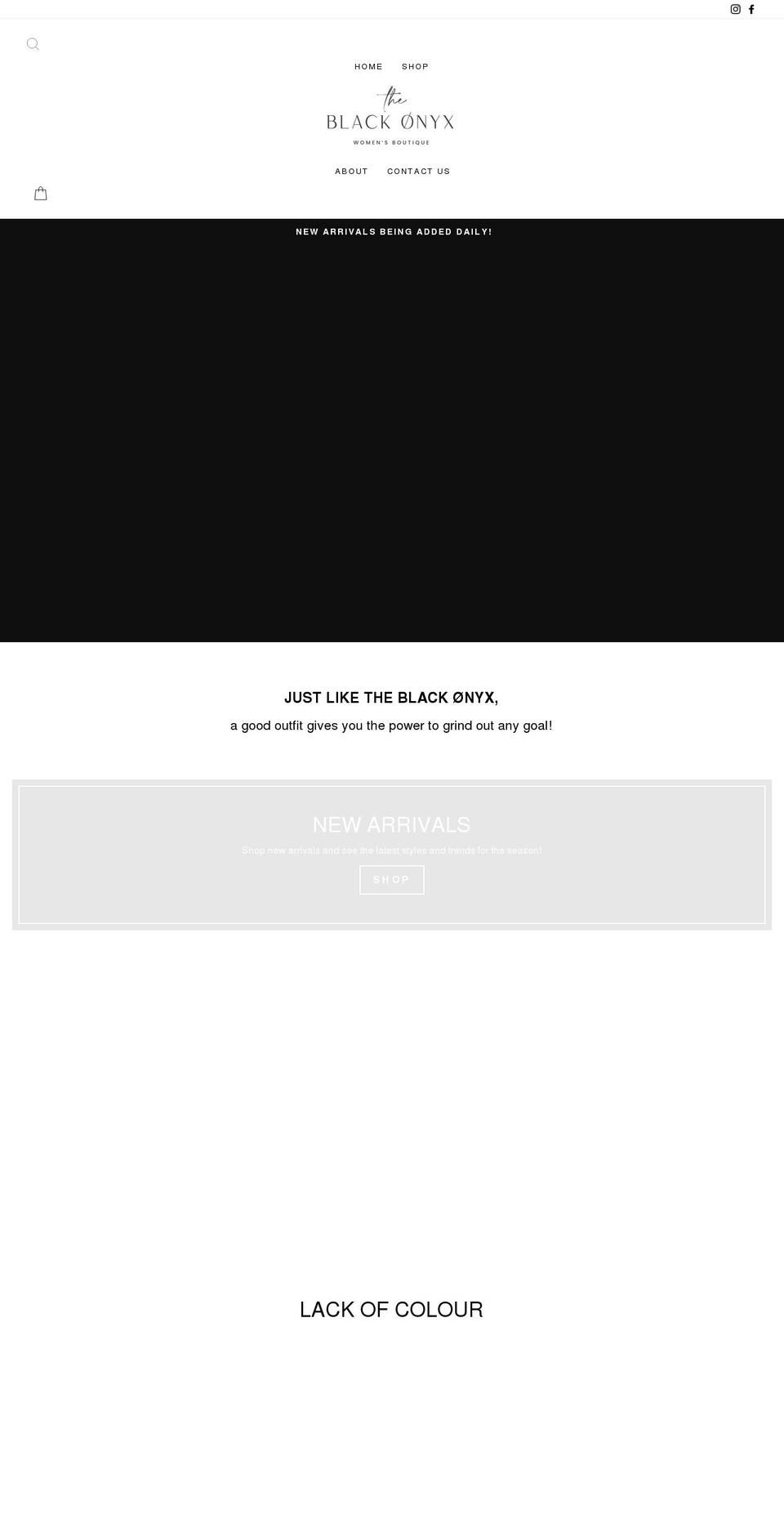 theblackonyxboutique.com shopify website screenshot
