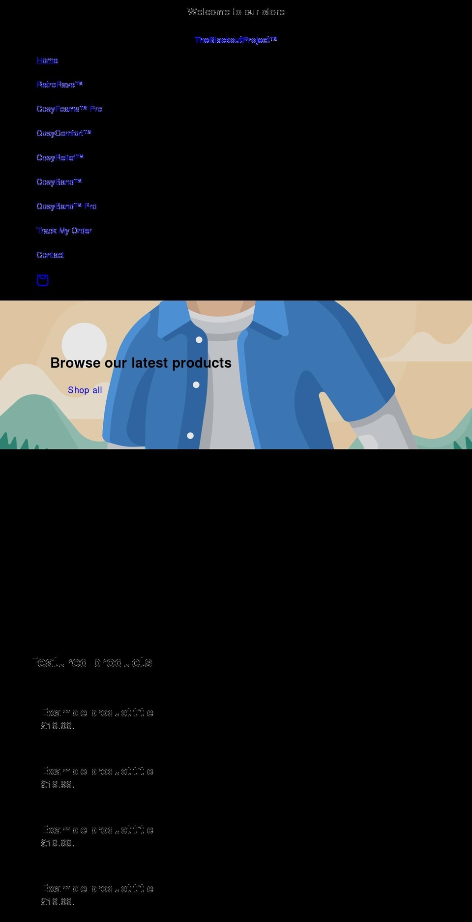 theblackoutproject.com shopify website screenshot