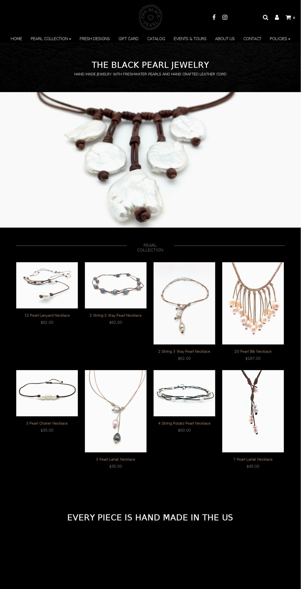 theblackpearljewelry.com — Shopify storefront screenshot