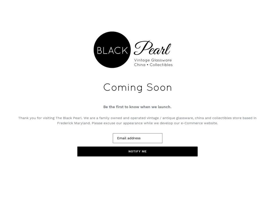 theblackpearlvintage.com — Shopify storefront screenshot