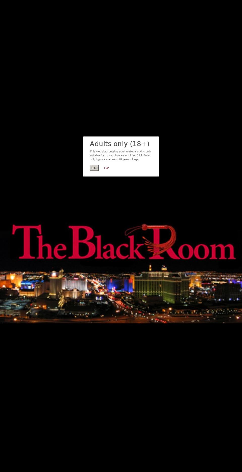 theblackroomvegas.com shopify website screenshot