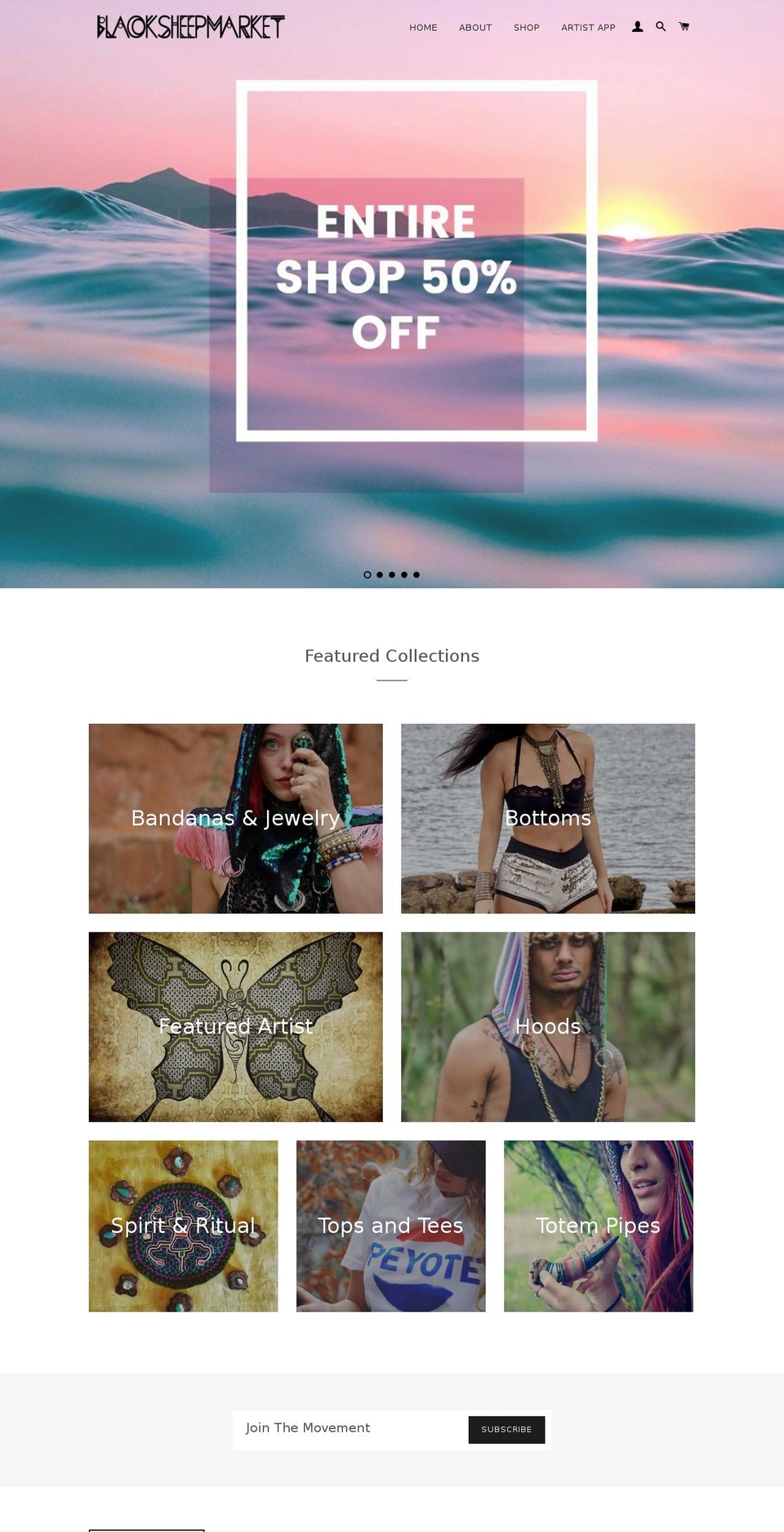 theblacksheepmarket.com shopify website screenshot