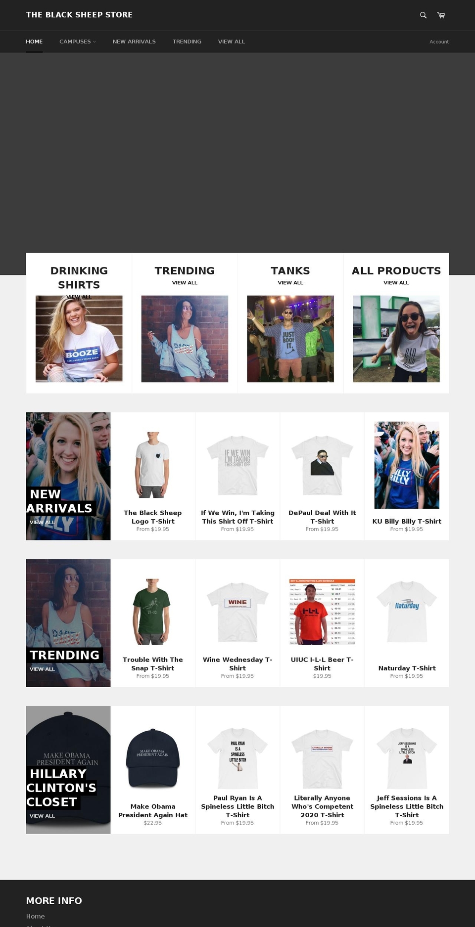 theblacksheepstore.com shopify website screenshot