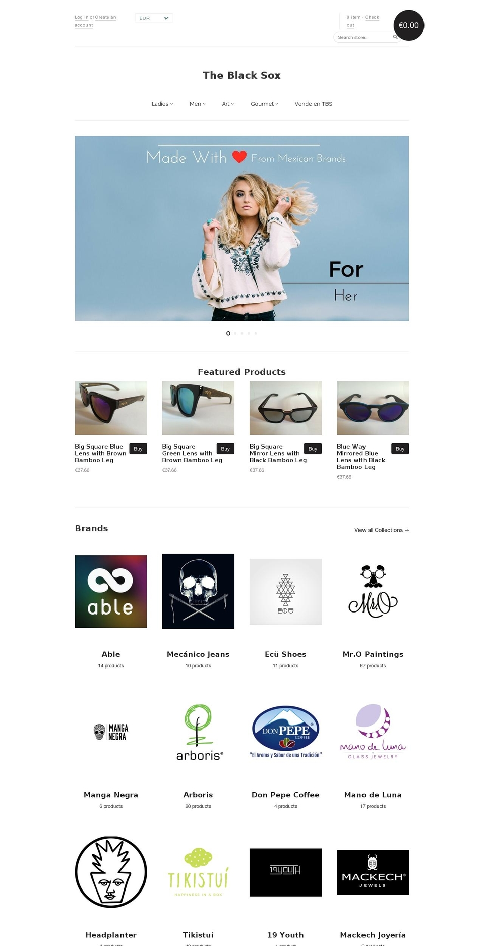 theblacksox.com shopify website screenshot