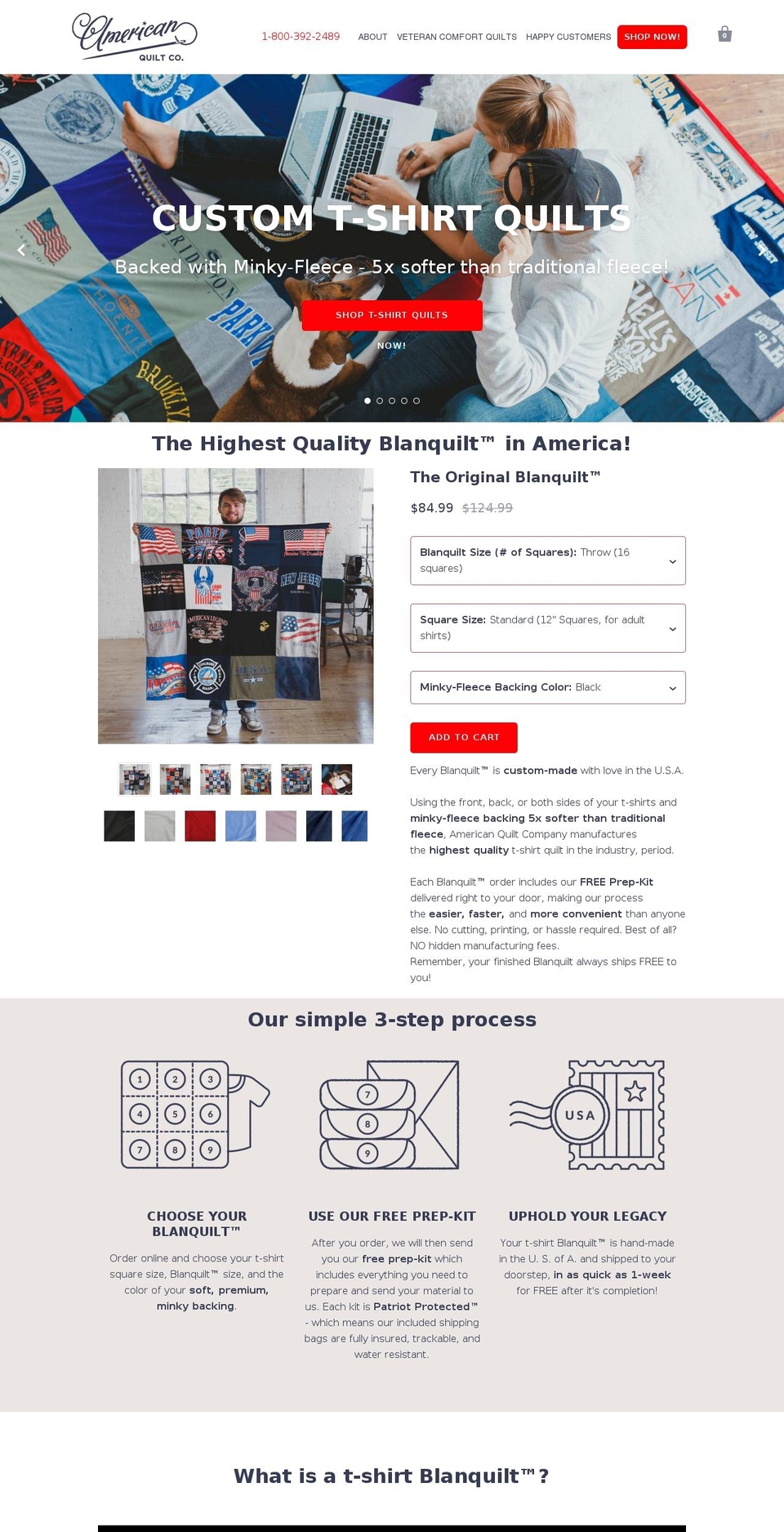 theblanquilt.com — Shopify storefront screenshot