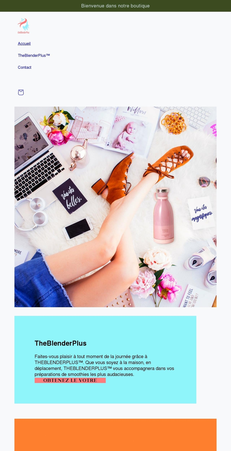 theblenderplus.com shopify website screenshot
