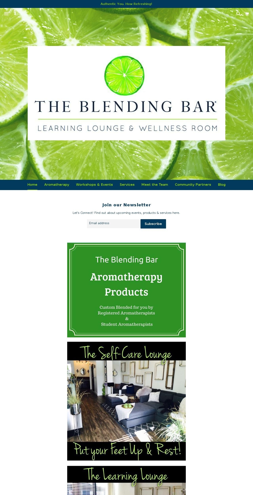 theblendingbar.ca shopify website screenshot