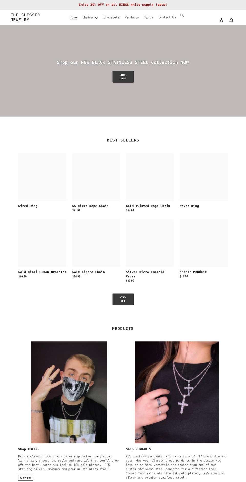 theblessedjwr.shop shopify website screenshot