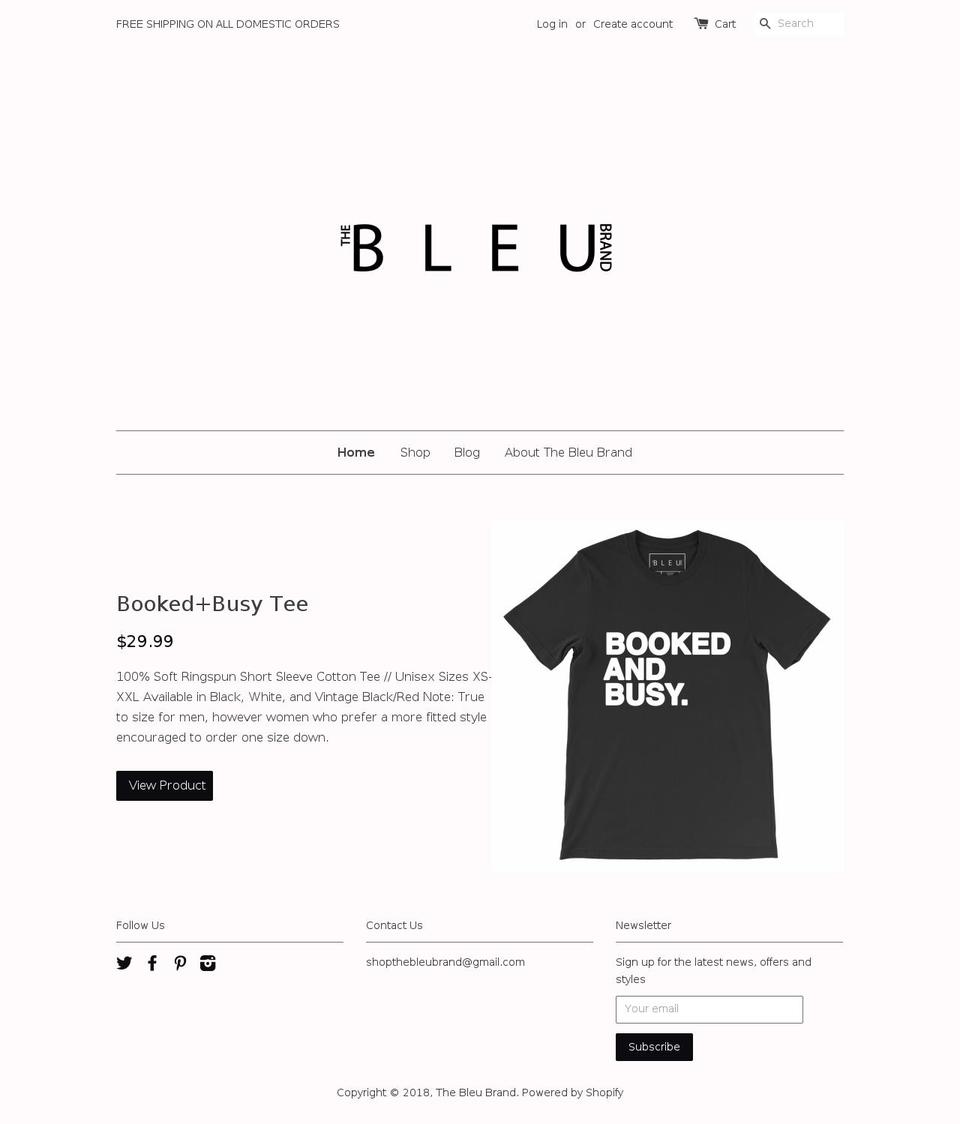 thebleubrand.com shopify website screenshot