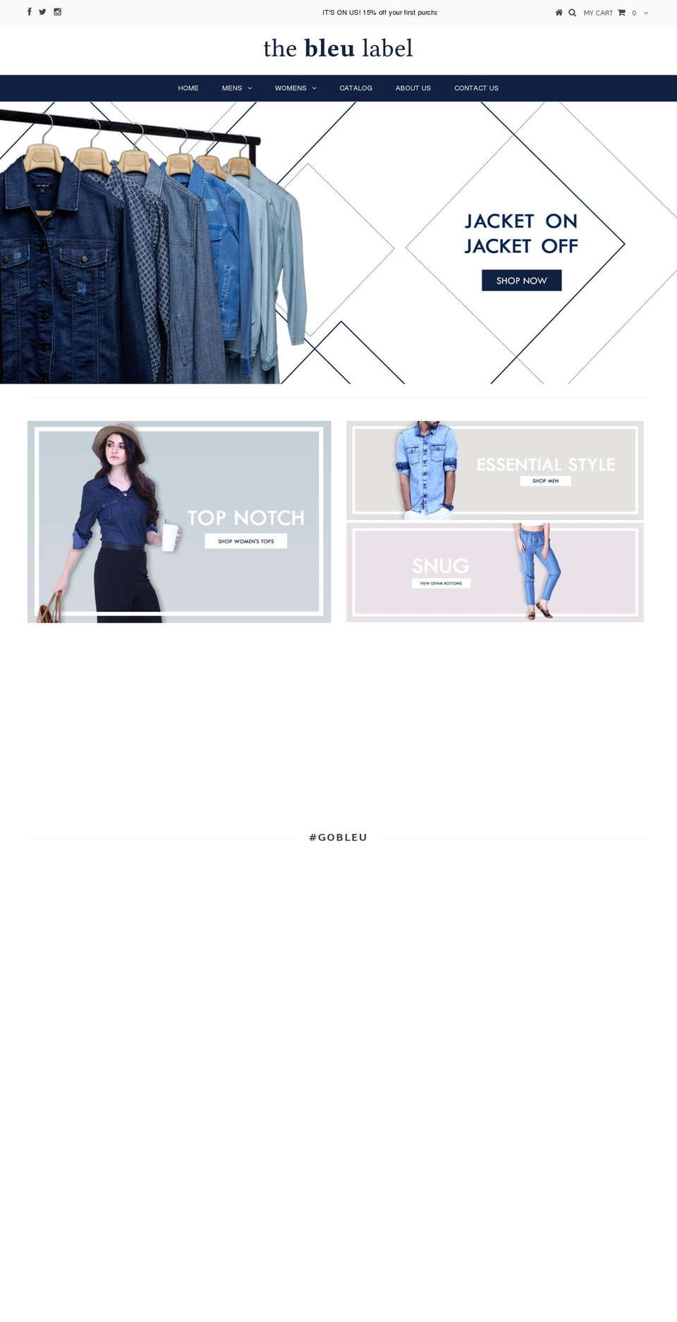 thebleulabel.com shopify website screenshot