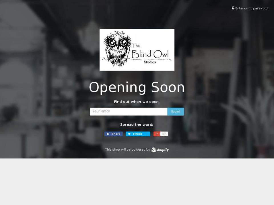 theblindowlstudios.com shopify website screenshot