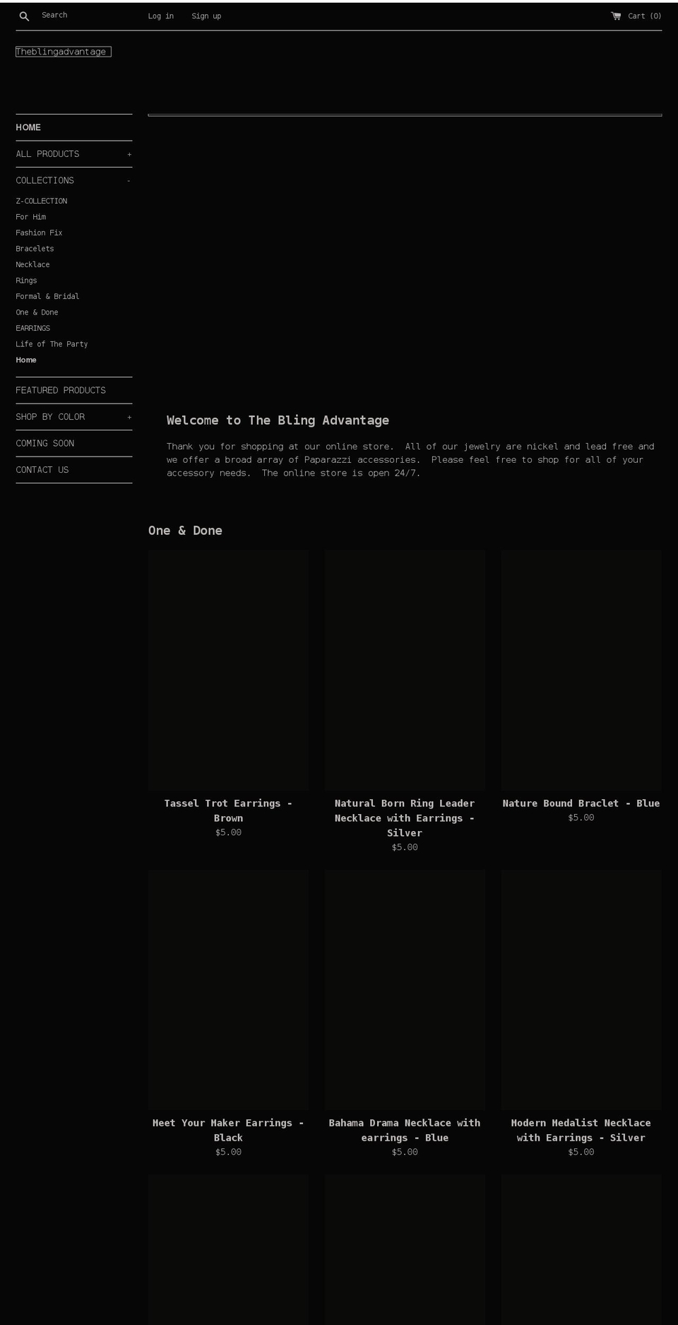 theblingadvantage.com shopify website screenshot