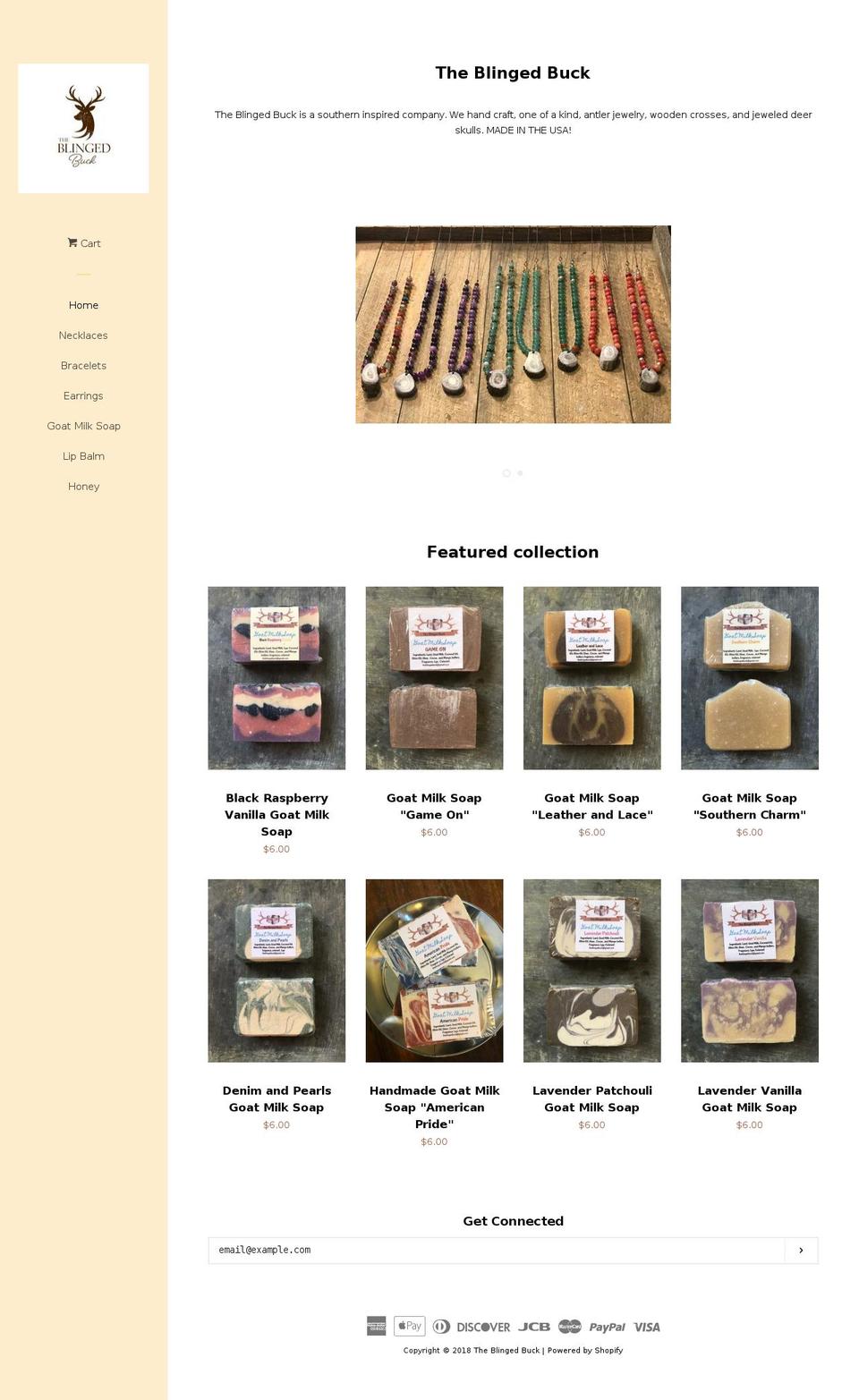 theblingedbuck.com — Shopify storefront screenshot