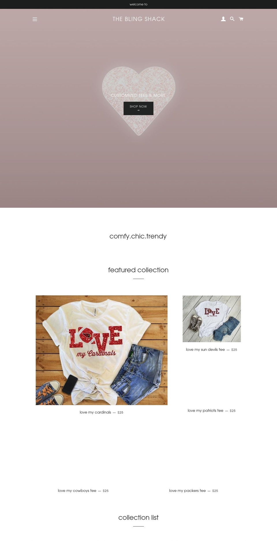 theblingshack.com — Shopify storefront screenshot