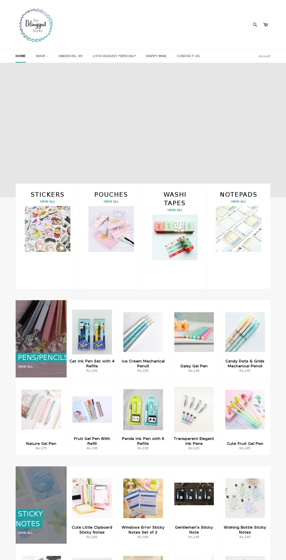 theblingspotstudio.com — Shopify storefront screenshot