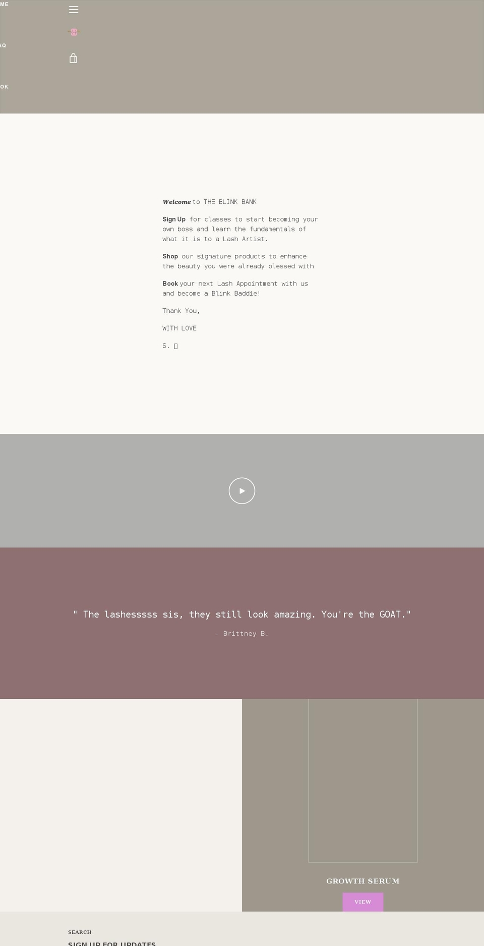 theblinkbank.com shopify website screenshot