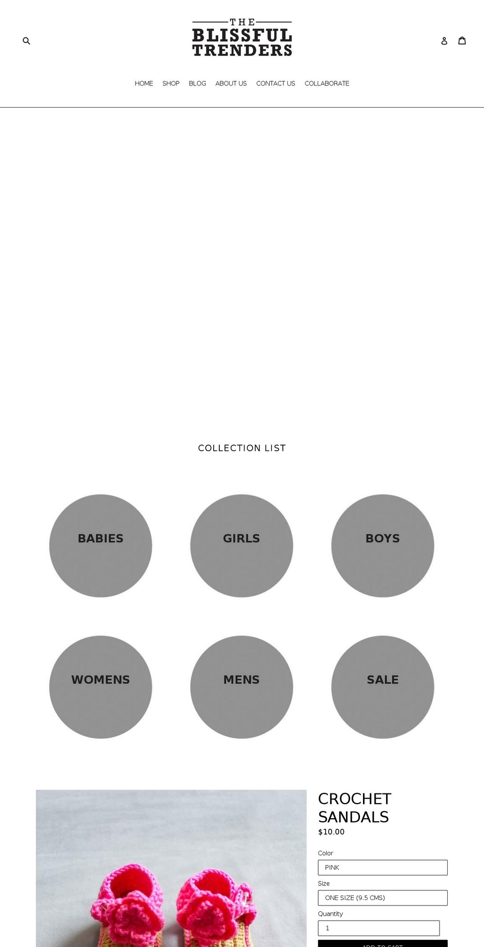 theblissfultrenders.com — Shopify storefront screenshot
